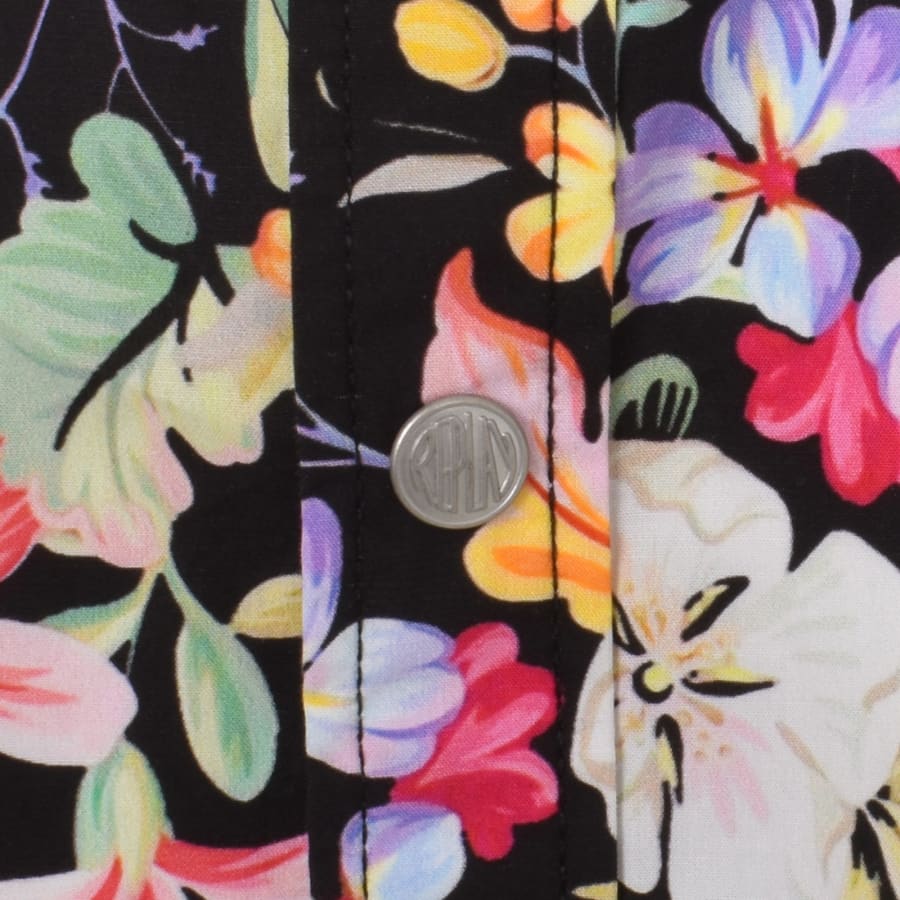 Replay Short Sleeve Floral Shirt Black
